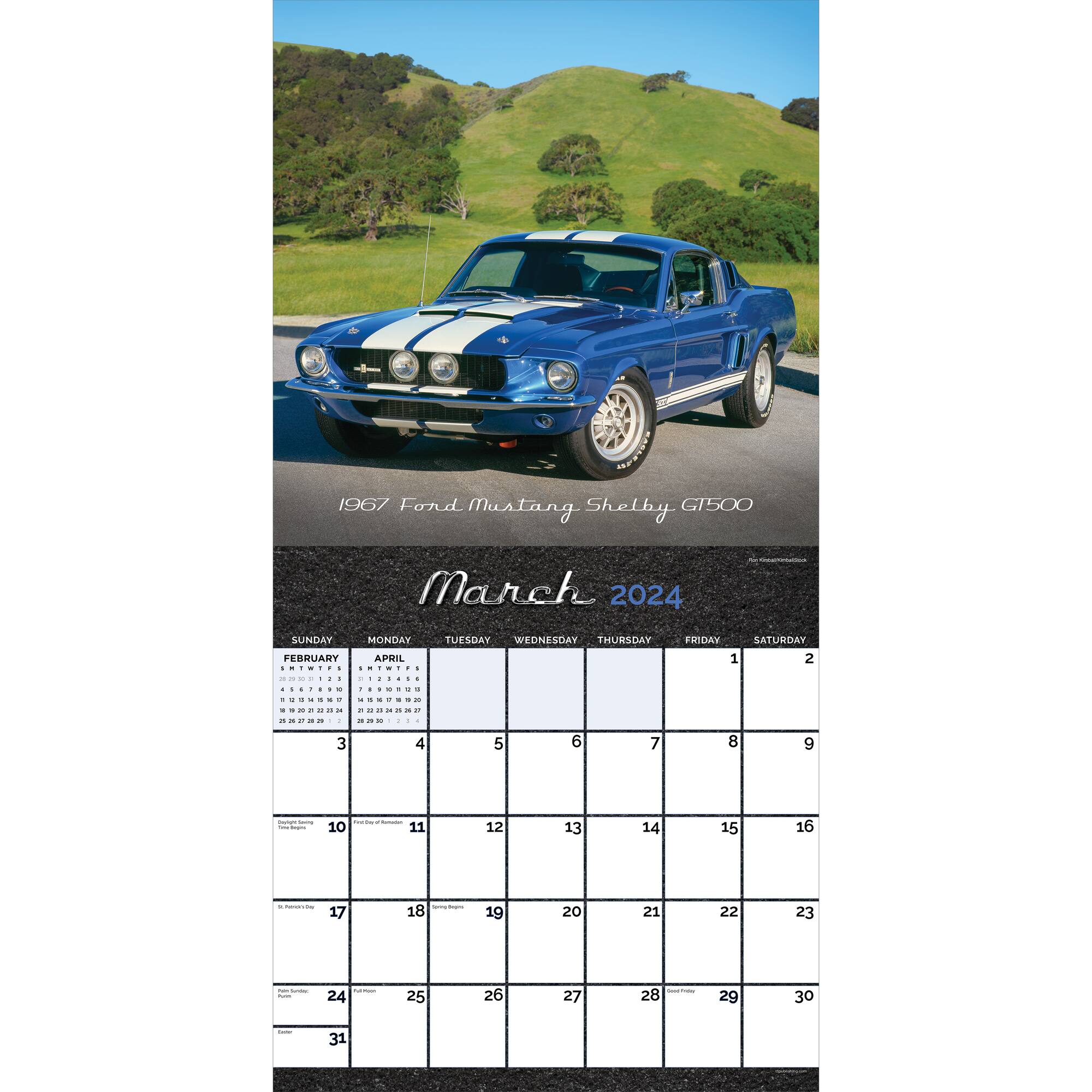 TF Publishing 2024 Classic Cars Wall Calendar